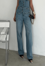 Calça Reta Essentials Dirty Wash