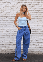 Calça Balloon Zip Médio Destroyer