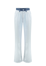 Calça Wide Leg Stripes Coast Blue