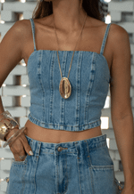 Top Corset Gaia Claro Marmorizado