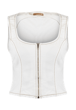 Top Corset Zíper Off White