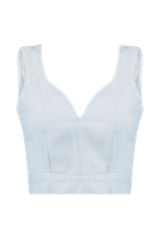 Top Crpped Stripes Coast Blue