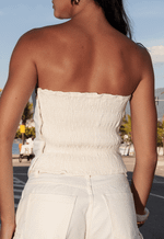 Top Barra Assimétrica Off White