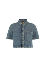 Camisa Cropped Essential Dirty Wash