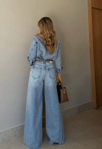 Calça Pantalona Palazzo Lumiere Claro