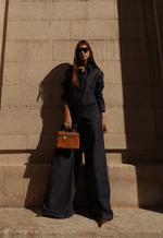 Calça Pantalona Palazzo Lumiere Raw Denim