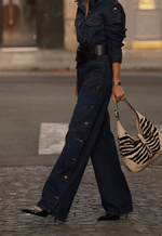 Calça Super Wide Botões Madeleine