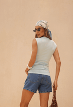 Blusa Malha Ocean Baby Blue