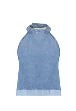 Blusa Frente única Denim Dual