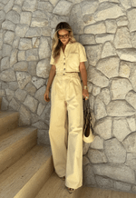 Blusa Cropped Azzurra Amarelo