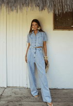 Blusa Cropped Azzurra Claro Marmorizado