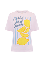 T-shirt Citrus Stripes Rosa Celeste