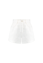 Short Mom Elástico Barra Dobrada Off White