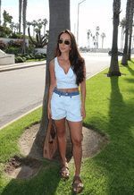 Short Mom Stripes Coast Blues