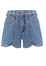 Short Recortes Crystal Denim