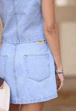 Short Saia Duo Claro Vintage