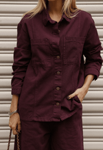 Camisa Recortes Icon Dark Berry