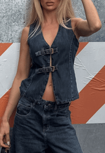 Colete Fivela Bastille Dark Stone Wash