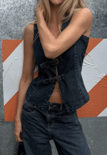 Colete Fivela Bastille Dark Stone Wash