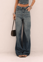 Calça Baggy Overlap Dirty Wash Escuro