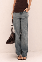 Calça Baggy Bastille Escuro Dirty Wash