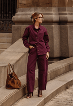 Calça Balloon IconDark Berry