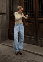 Calça Wide Leg Essentials Claro