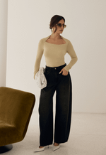 Calça Balloon Cinto Senna Black