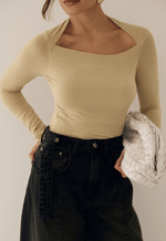 Blusa Manga Longa Allure Bege Claro