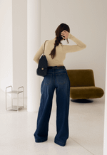 Calça Pantalona Palazzo Drape Dirty Escuro