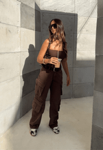 Calça Cargo Urban Marrom Coffee