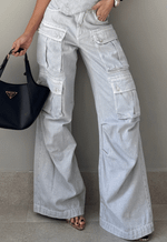 Calça Cargo Utility Cinza Marmorizado