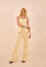 Calça Wide Leg Essentials Vanilla