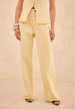 Calça Wide Leg Essentials Vanilla