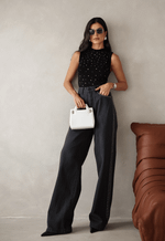 Calça Wide Leg Lumina Black