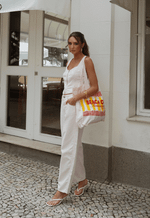 Calça Balloon Stipes Coast Rosa