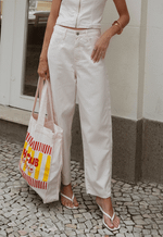 Calça Balloon Stipes Coast Rosa