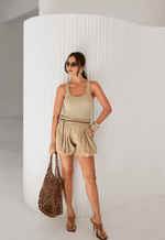 Short Balloon Bege Marmorizado
