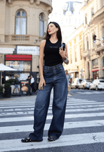 Calça Extra Wide Leg Palaise Edition Escura