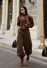 Calça Aladim Cargo Voyager Cacau