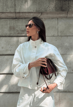 Camisa Gola Alta Voyager Off White