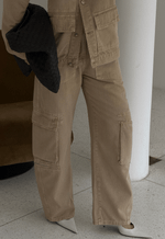 Calça Cargo Zaya Bege Claro
