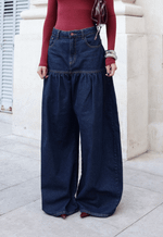 Calça Pantalona Ella Escura