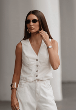 Top Recortes Cloud Off White