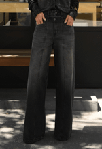 Calça Extra Wide Leg Noir Essential Black