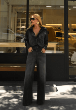 Calça Extra Wide Leg Noir Essential Black
