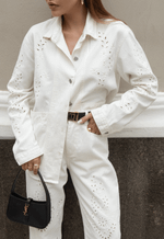 Camisa Bordado Belle Fine Off White