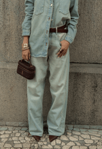 Calça Baggy Bastille Dirty Wash Claro
