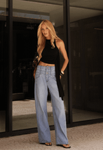 Calça Baggy Double Fit Claro Marmorizado
