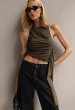 Blusa Transpassada Flow Verde Coco